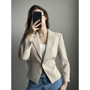 NWT Good American Cropped Blazer Size 2 – Tie Open Back Statement Jacket Modern